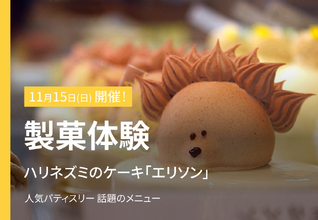 【11/15(日)特別体験イベント】ハリネズミのケーキ「エリソン」製菓体験
