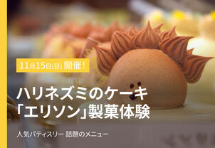 【11/15(日)特別体験イベント】ハリネズミのケーキ「エリソン」製菓体験