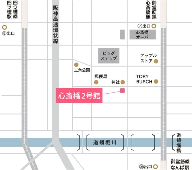 レコールバンタン大阪校の地図